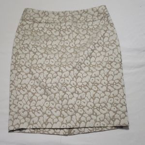 The Limited cream metallic leopard pencil shirt